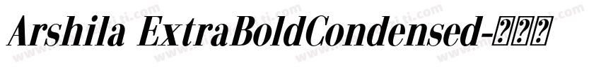 Arshila ExtraBoldCondensed字体转换